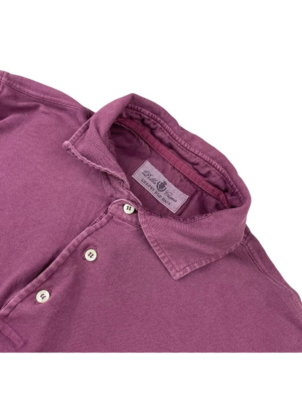 Della Ciana Men's 100% Cotton S/S Polo Shirt Purple • Italy • Size 52